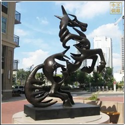 抽象廣場(chǎng)銅馬雕塑 
